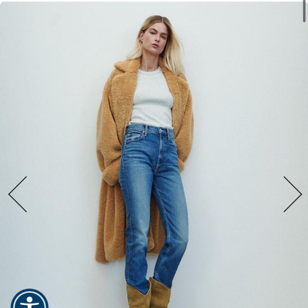 7 for all mankind shearling belted coat